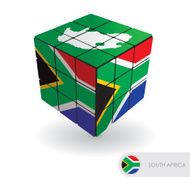 South Africa puzzle vector illustration