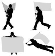 Business people with flags N2