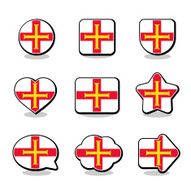 GUERNSEY FLAG ICON SET