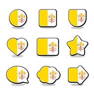 VATICAN FLAG ICON SET