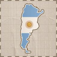 Argentina retro map