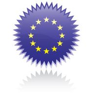 Sticker with EU flag