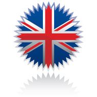 Sticker with UK flag