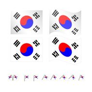 South Korea Flags