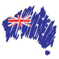 map flag Australia