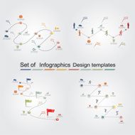 Set of infographics design templates Vector illustration N6