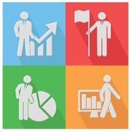 Human resource icons vector