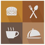 Food and drink icons vector