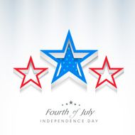 Stylish 3d Stars in national flag colors