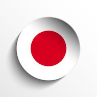 Japan Flag Sticker Button