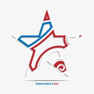 Independence day abstract star