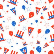 Seamless Pattern for 4th of July