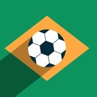 brazil flag with football