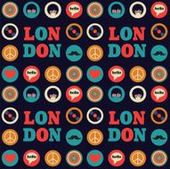 pop art London seamless pattern