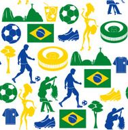 Football and Brazil Repeat Pattern