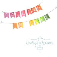 Watercolor flags garland