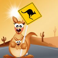 kangaroo sign caution N2