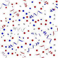 Party streamers seamless pattern Vector