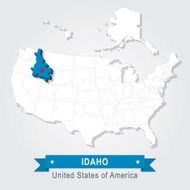 Idaho state USA administrative map