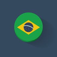 Round icon with flag of Brazil N2