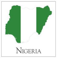 Nigeria flag map