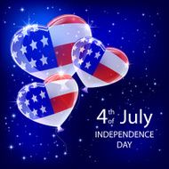 Independence day balloons and stars