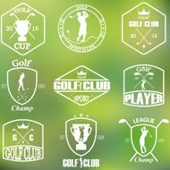 Set of vintage golf labels N2