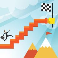 Businessman Run to Goal