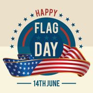 Flag Day of United States greeting card