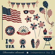 Decorative elements Independence Day N2