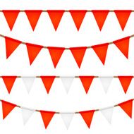 Set of ropes with flags Elements for your design Vector