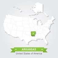 Arkansas state USA administrative map N2