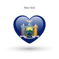 Love New York state symbol Heart flag icon