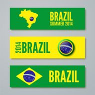 Set of Brazil concept color banners N2