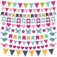 Vector party decoration set
