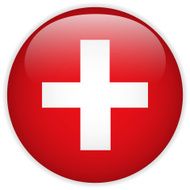Switzerland Flag glossy button N6