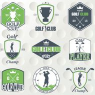 Set of vintage golf labels badges and emblems
