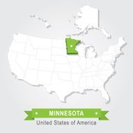 Minnesota state USA administrative map N2