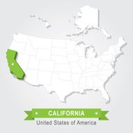 California State USA administrative map