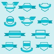 Vector set of crests insignia badges award icons
