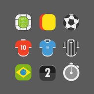 Soccer match vector icons