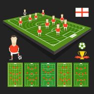 Soccer world cup team presentation England