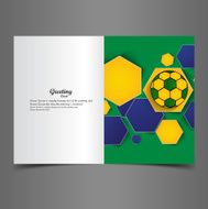 Brazil colors concept greeting card beautiful vector design