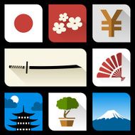 Japanese flat icons