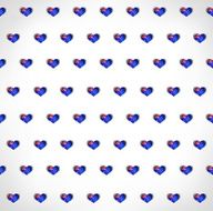 Seamless patriotic background with Australia flag glossy heart shapes