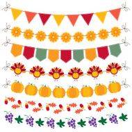 Thanksgiving bunting and garland set