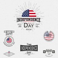 Fourth of July Independence Day USA badges for any use N6