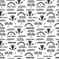 Seamless vector background with symbols of racing N3