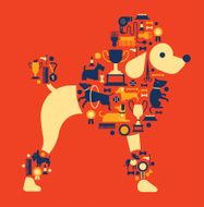 Poodle silhouette Print