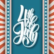 4th of July Dn American Independence Typography card Vector illustration N3